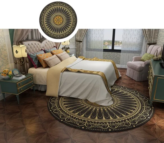 High Quality Bedroom Soft Area Persian Carpets Round Rug Turkish Carpet