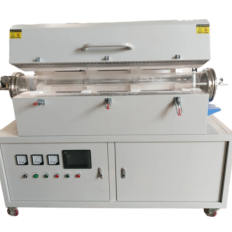 Lab Electric Single Zone Vacuum Split Tube Furnace High Temperature 1800C-1200C Software Control Heating Heat Treatment