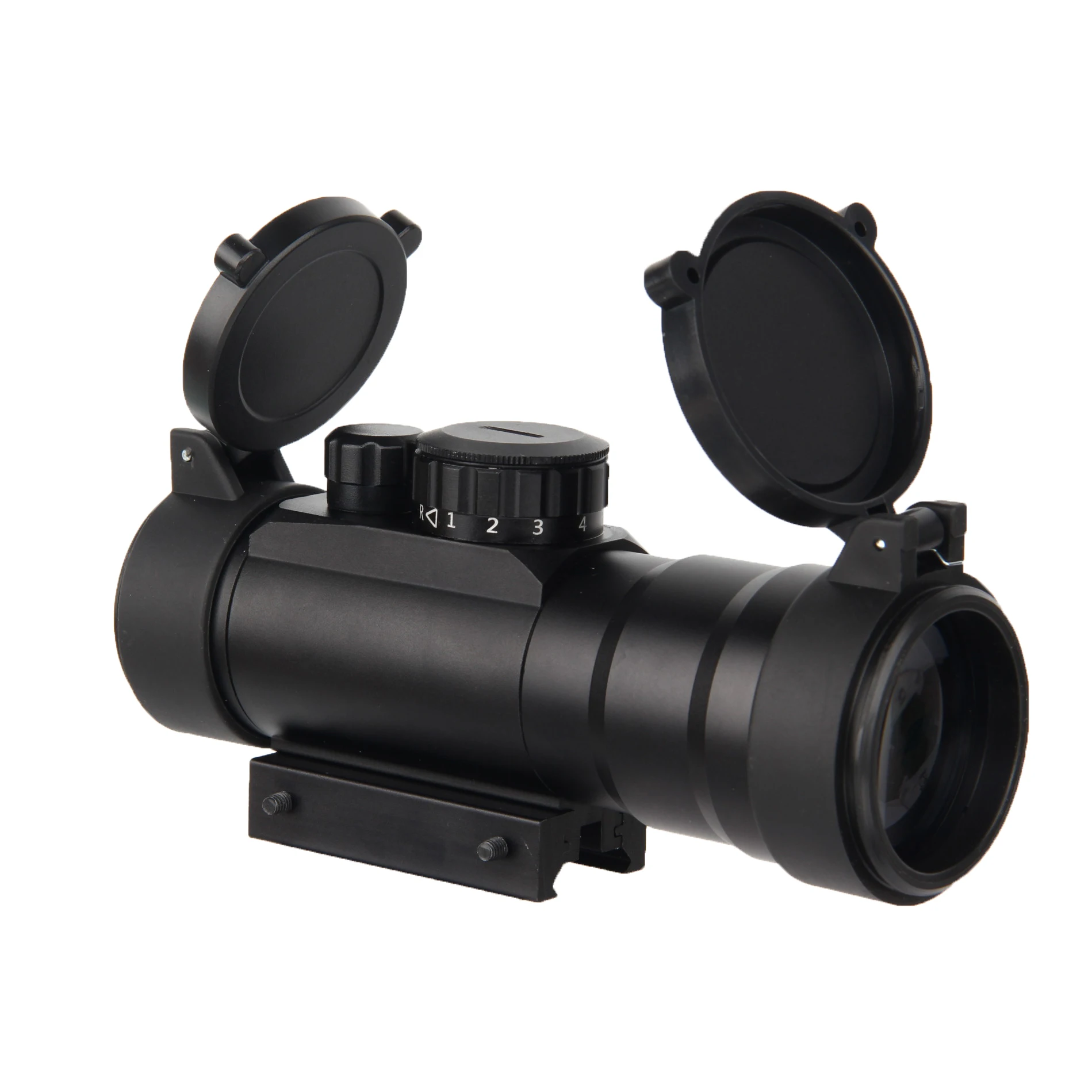 LUGER 3x42RD Optics Sight Red Green Dot Sight Illuminated Red Dot Sight with Flip Up Lens covers for Hunting Scope