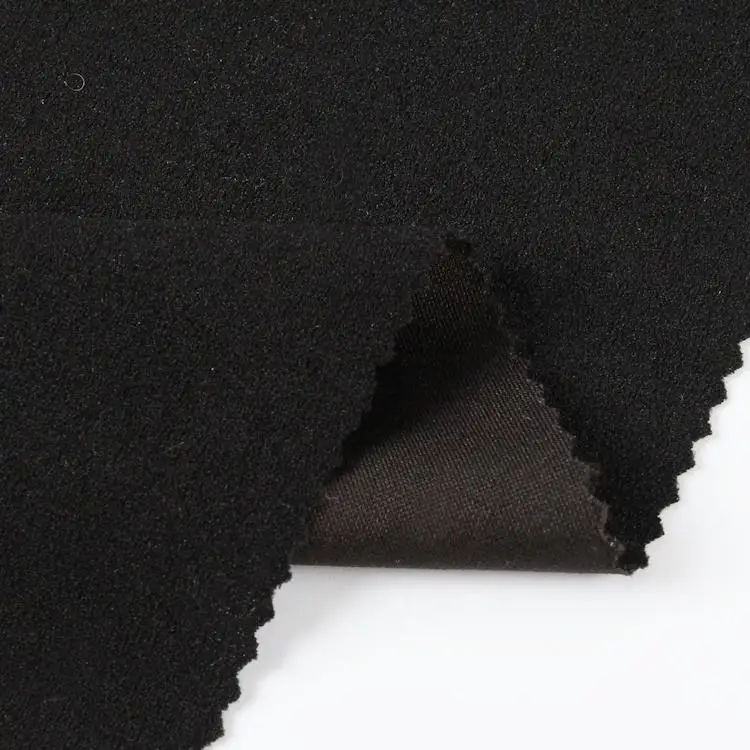 Factory price custom high quality 95 poly 5 spandex recycling polyester knit fabric sys moss recycled scuba crepe fabric