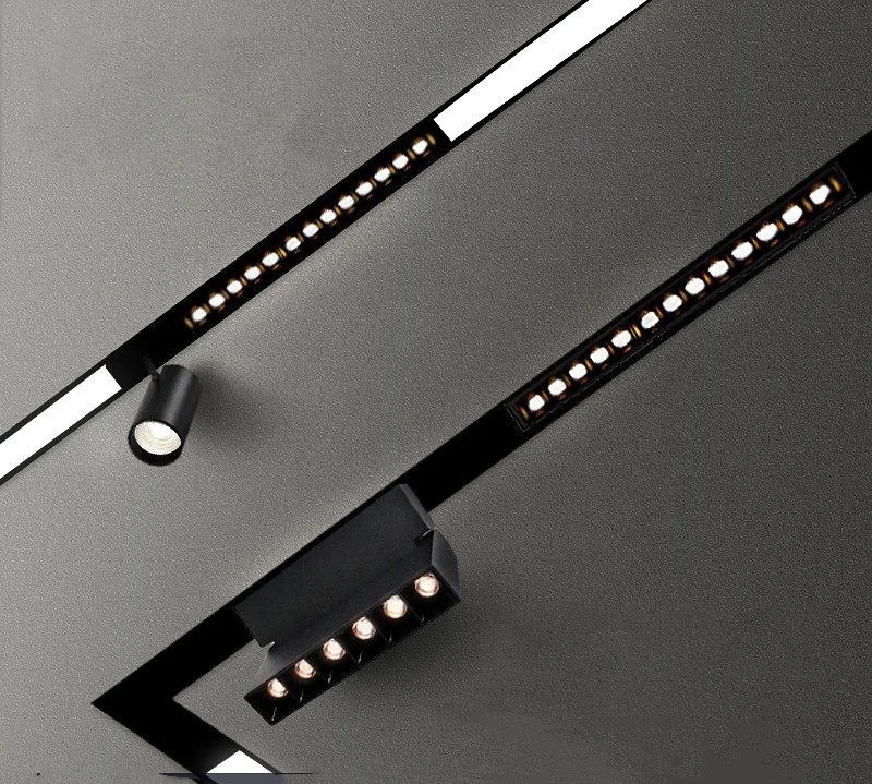 New Design Indoor 48V Aluminium Profiles Magnet Linear Track Lighting System LED Magnetic Ceiling Light For Stretch Ceilings