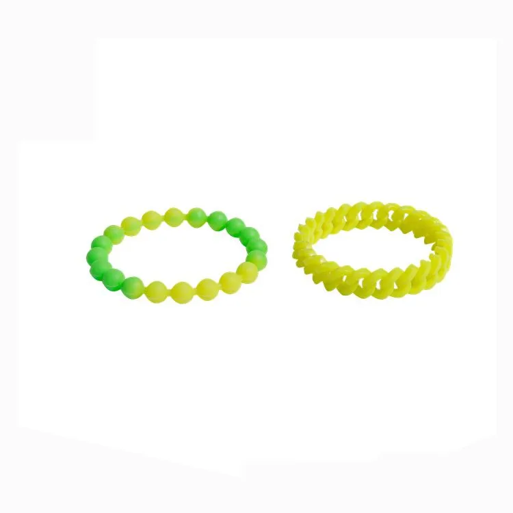 Personalised Eco Friendly  Band Bracelets Custom Shape Green Silicon Wristband For Children