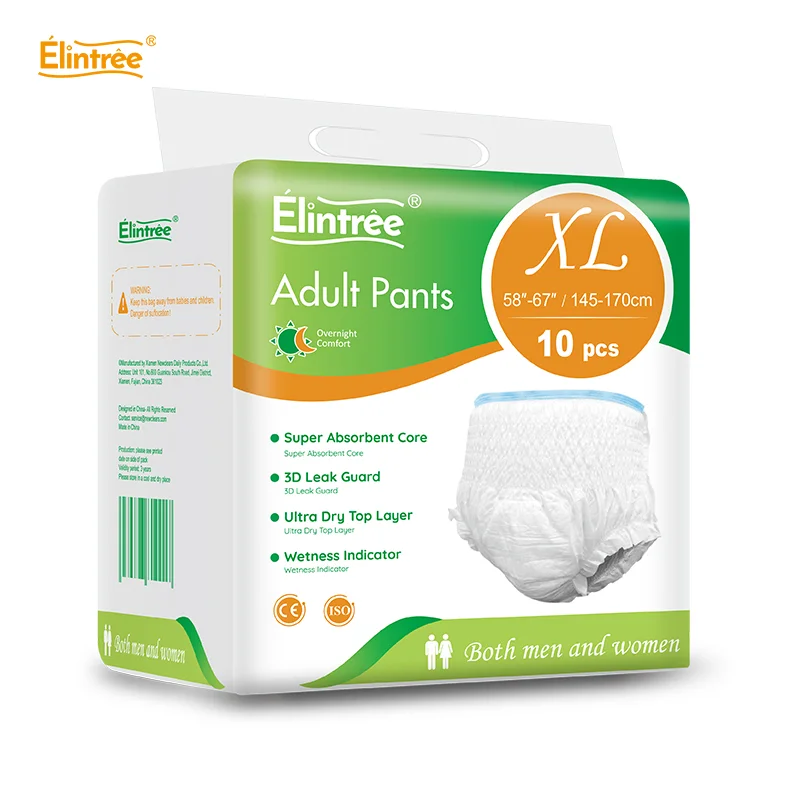 Elintree High Quality Factory Price Customized Hospital Disposable Adult Pant diaper for Incontinence