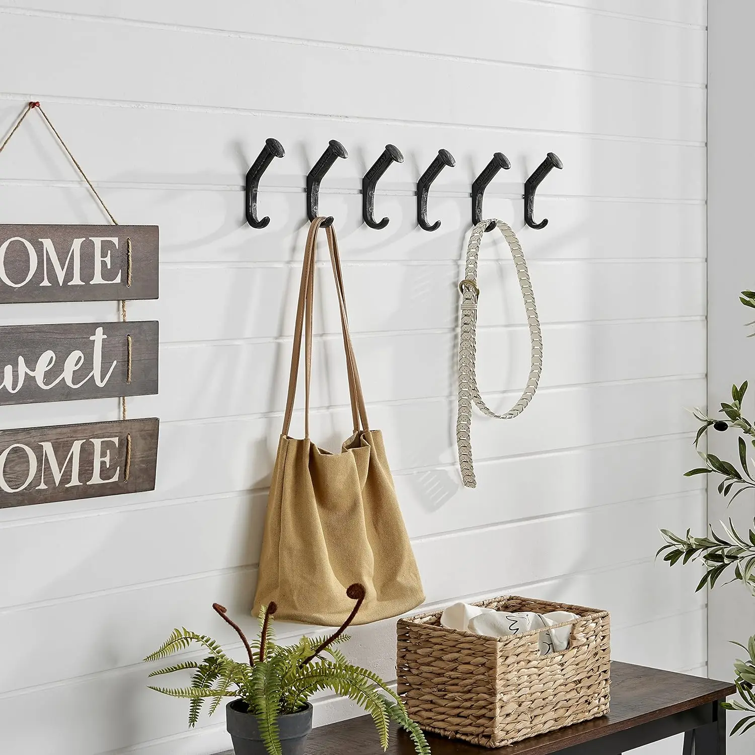 rustic cast iron wall mounted hanger hooks vintage heavy duty railroad spike hooks for hanging coat hat key bag