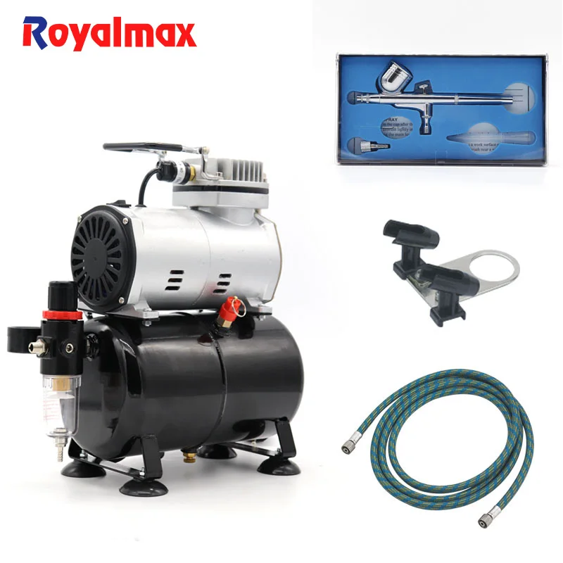 Royalmax TC-20TK mini Airbrush Compressor Kit Spray Tattoo Nail Art Paint Gun