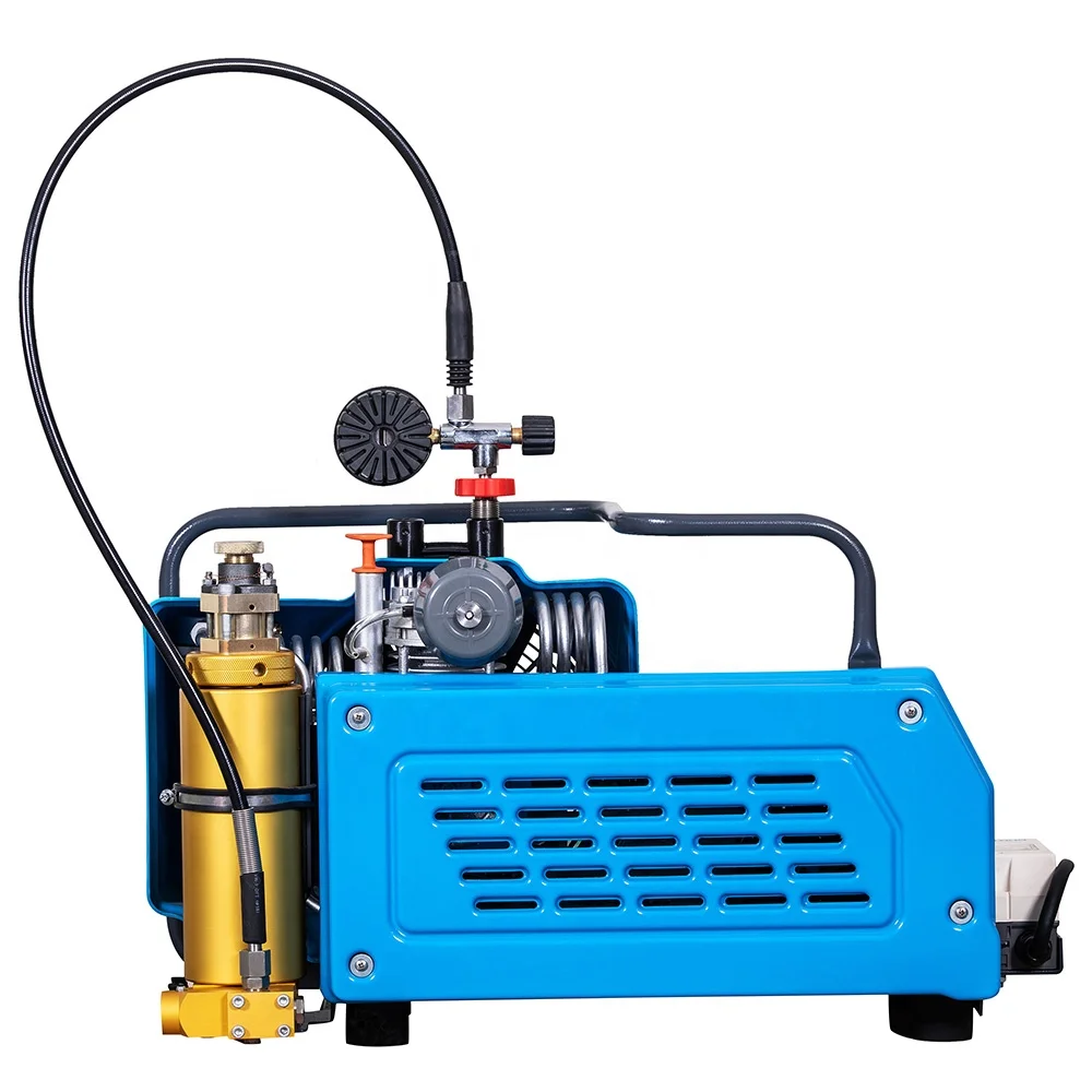 GP Auto Stop High Pressure  100LPM  3Cylinder 4500psi 2.2kw 300bar 30mpa Scuba Air Compressor for Diving Bottle