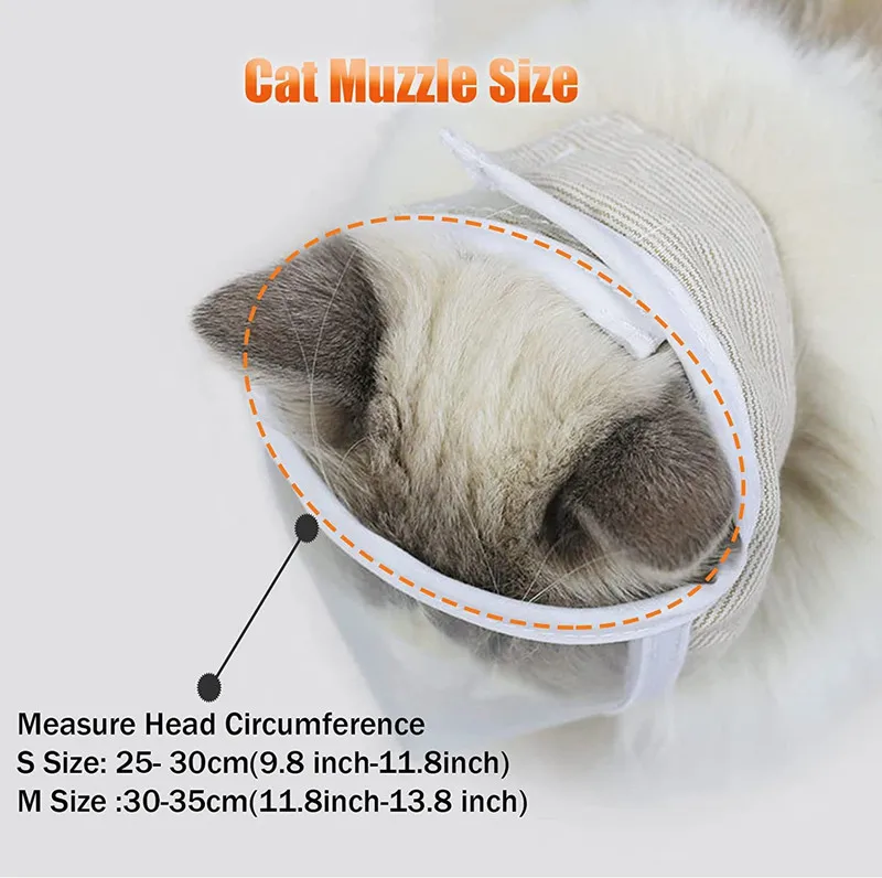 Breathable Transparent Cat Face Guard Cat Mouth Cover to Prevent Mutual and Biting wholesale Cat Muzzle for Grooming