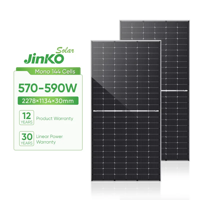 Jinko монокристаллический pv модуль 570 Вт 575 580 585 590 солнечные листы jinko tiger neo n-type bificial солнечная панель цена