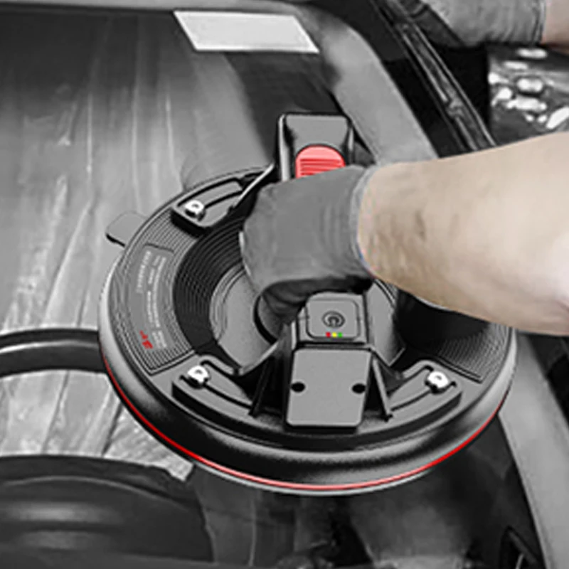 Glass Suction Cup Electric Vacuum Suction Cup Lifter 220KGS Heavy Duty Hand-held with pressure gauge