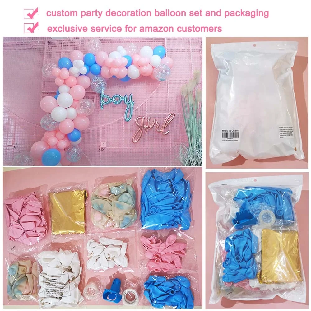 DIY Wedding Decoration Balloon Garland Set Blue Gold White Party Supplies Air Baloon Ballon Arch Kit
