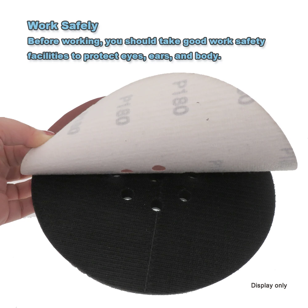 9 Inch 8 Holes Drywall Sander Hook & Loop Backup Soft Pad With 6Mm Thread For Automotive Restoration