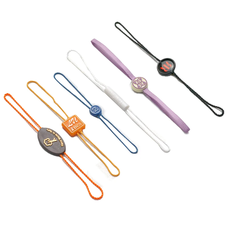 GRS certificate supplier price custom plastic tag brand labels and embossed clothing hang tags