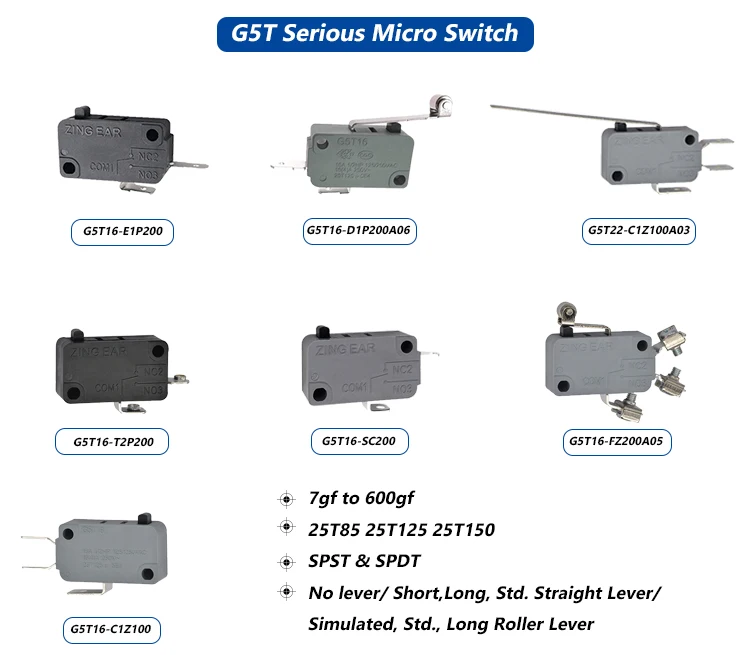 600gf Max 21A 26A Max T180 High Temperature Basic Snap Action Microswitch Micro Switch replace for Toneluck