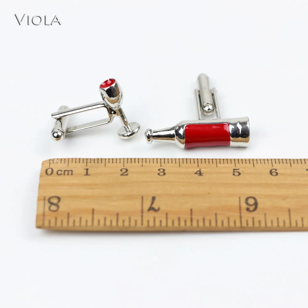 Christmas Cufflinks Fun Wine&cup Christmas Trees Snowflake Gentleman Cuff-link Men Sleeve Button Simple Design Accessory Gift