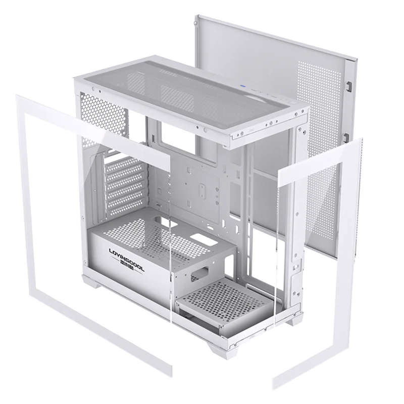 LOVINGCOOL 2025 New Style Desktop Mid Tower Cpu Case ATX MATX Gaming PC RGB Case Computer Glass Mini ITX Chassis