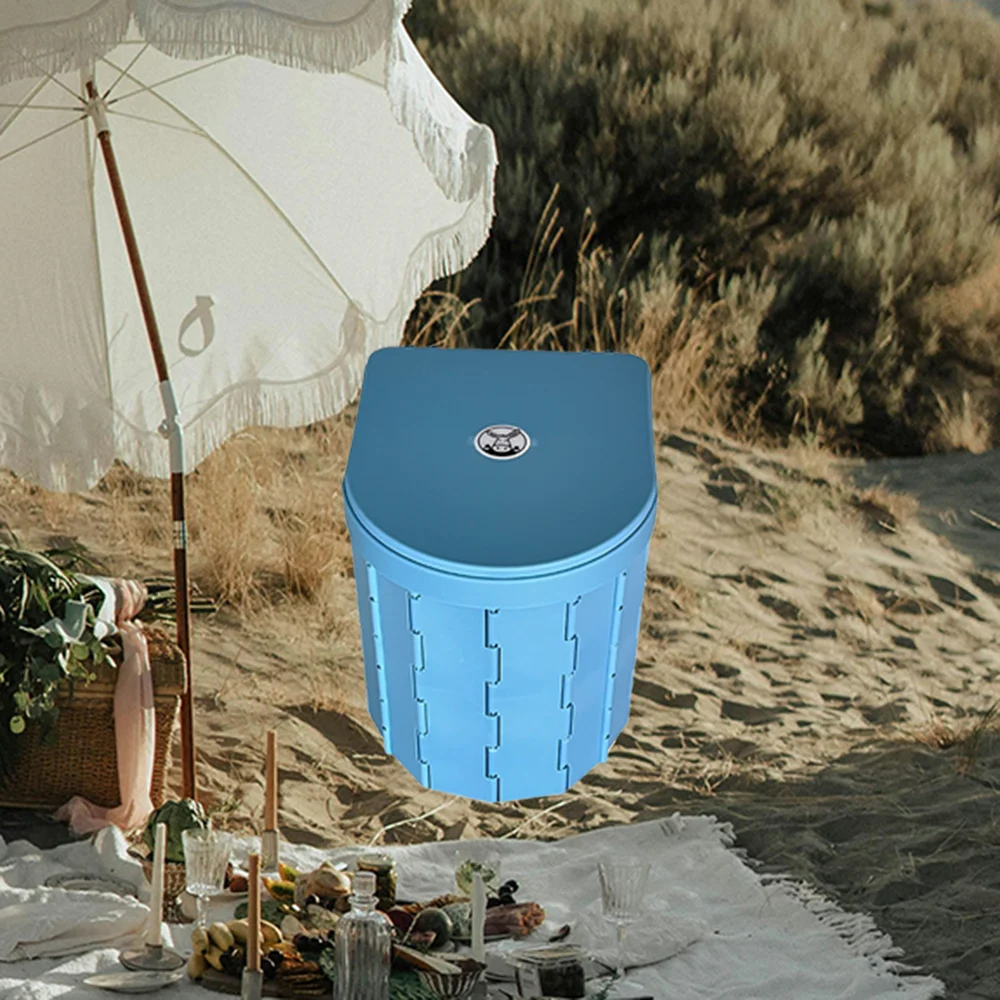 Portable Folding Plastic Toilet Lid Activities-Waterproof Potty Bucket Car Mobile Camping Hiking Boating Beach Climbing Barbecue
