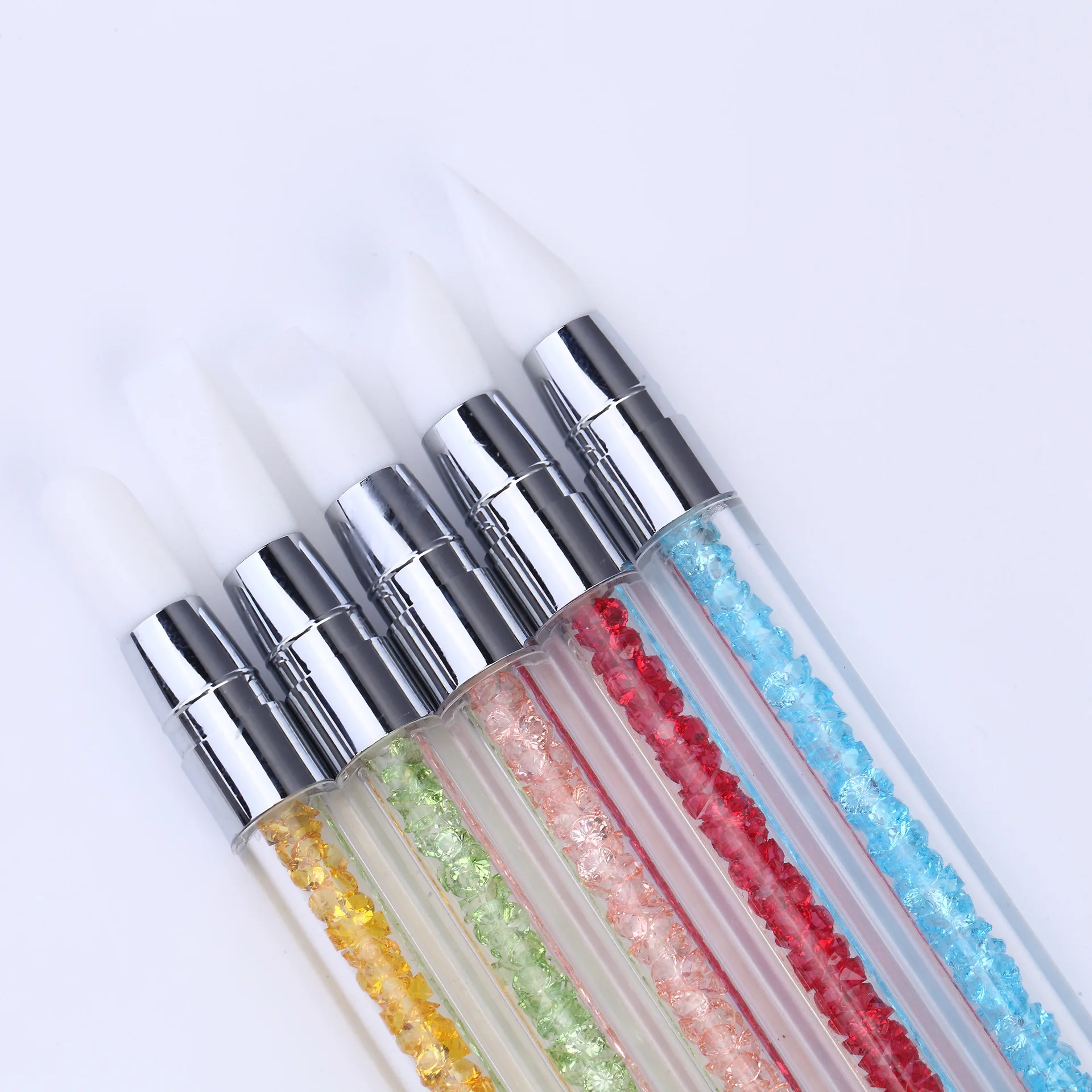 private label silicone dust acrylic nail art brush set