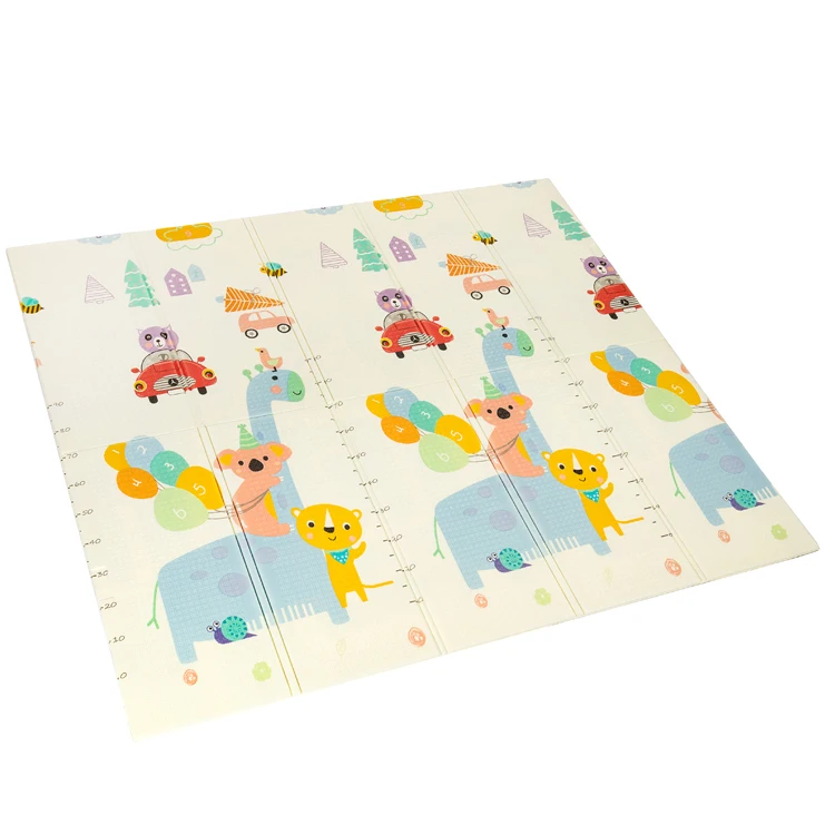 Sansd Customize Eco-friendly Dinosaur Boy Crawling Folding Xpe Foam Baby Play Mat