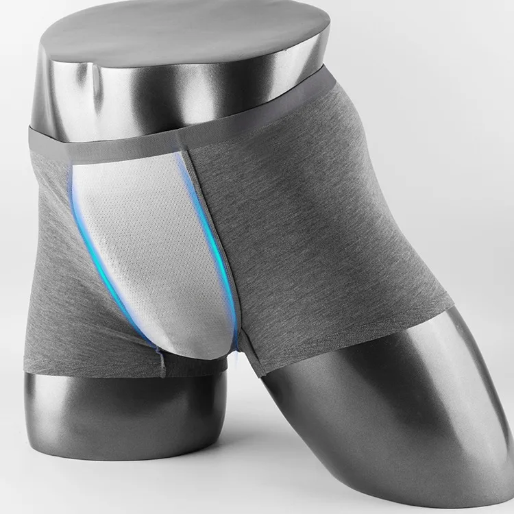 Bamboo Fiber Boxer briefs Men Pure Color Boxers & Briefs,boxers & Briefs Spandex / Bamboo Fiber High-rise Knitted