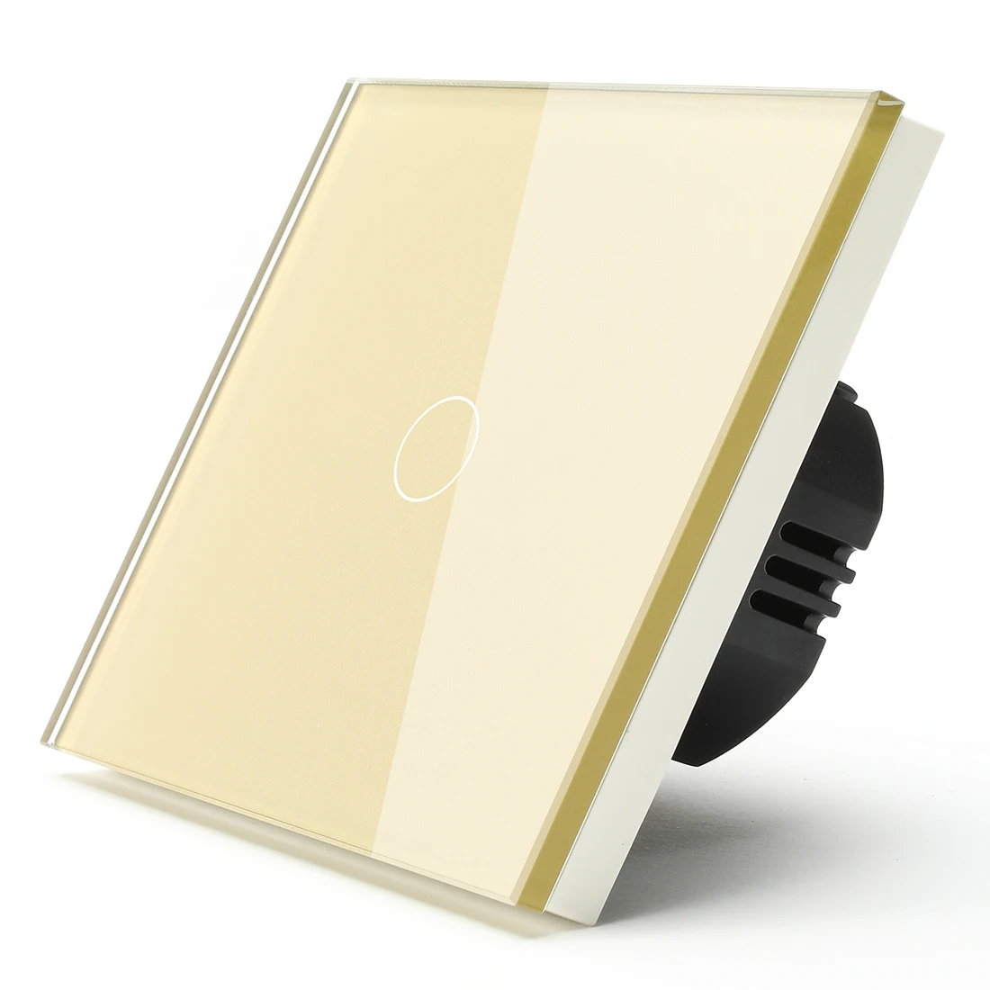 EU/UK Glass Panel 86mm 1 Gang 1 Way 300W Light Electrical Wall Touch Light Switch