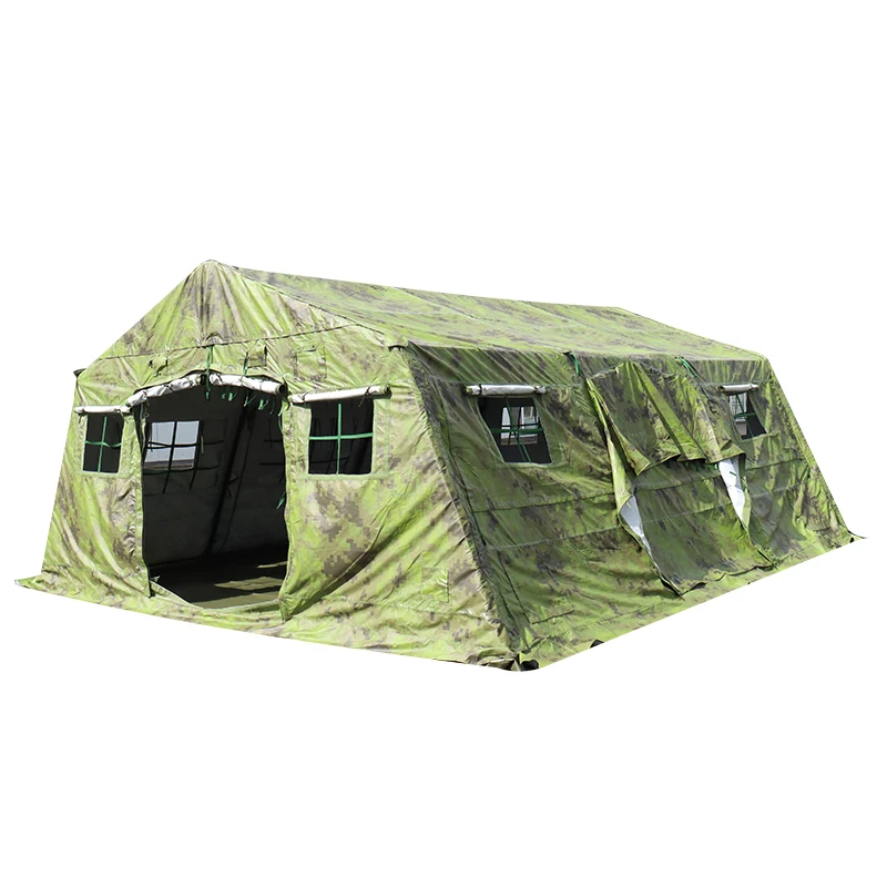 Whole Sale Heavy duty canvas tent green color big space Large Waterproof Bracket Tent Outdoor Camping Quality Camouflage  Tent