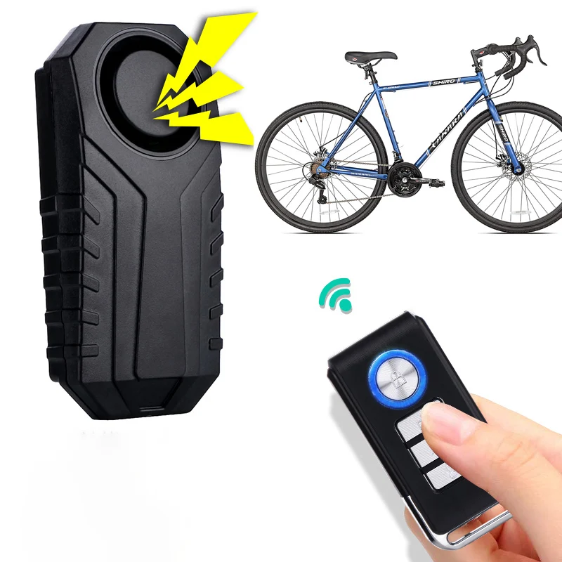 Anti-Theft Wireless Vibration Sensor remote control Waterproof electric scooter  bike Alarm Cycling Mountain Bicycle Alarm