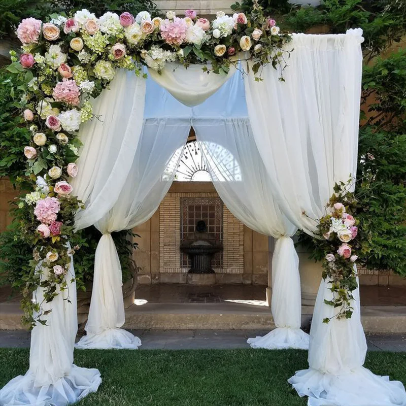 Wedding Props Arch Backdrop Arches Flower Balloon Decor Lawn Silk Artificial Row Stand Wall Shelf for Door Backdrop