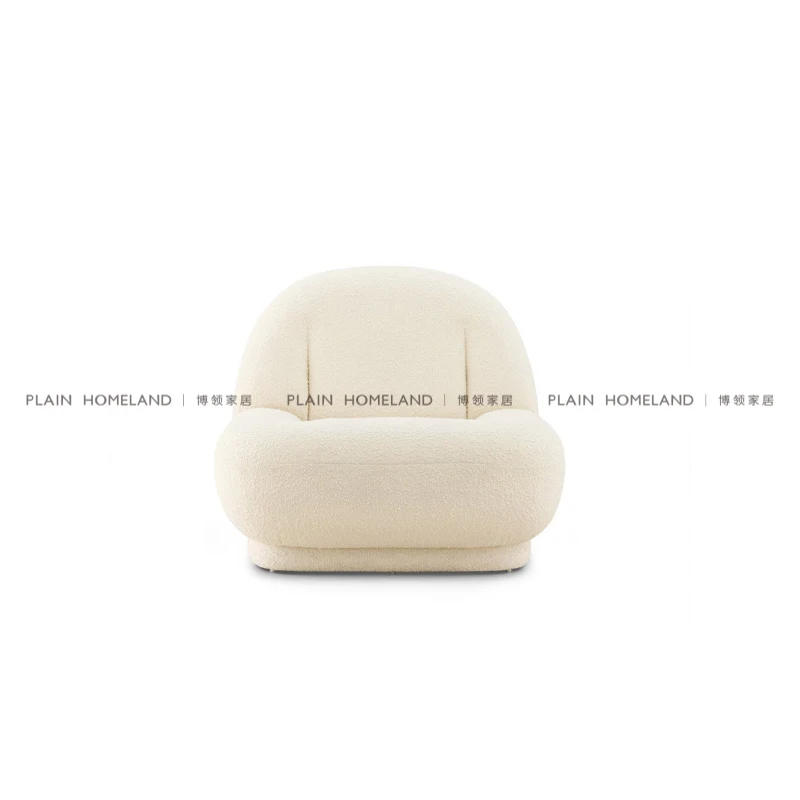 Lamb Velvet Suede Boucle Modern Fabric High Fashion Home Furniture Chairs Living Room Synthetic Leather High Density Sponge