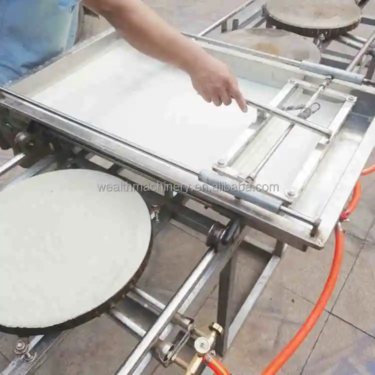 hand push type tortilla bread making machine pita bread shaping machine thin flat pancake baking maker price for sale