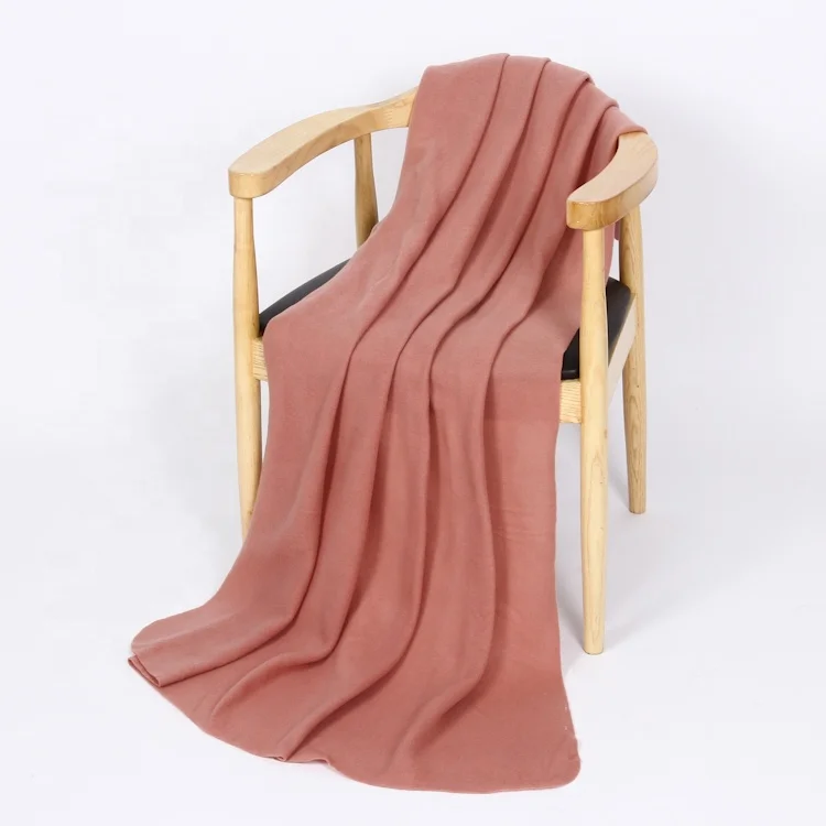 Рекламное однотонное всесезонное недорогое Флисовое одеяло из микрофибры