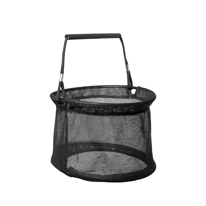 Carry Shopping Basket Round Net Basket Storage Rack,