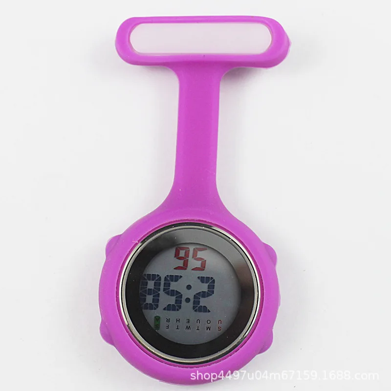 High quality Brooch Silicone Pocket  Digital Nurse Watch for Hospital reloj de enfermera