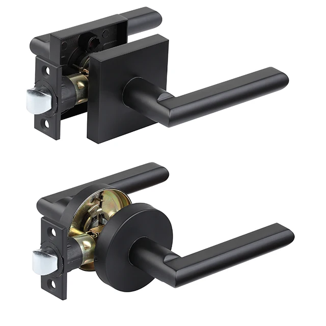 matt black north american Canada hot sale tubular heavy duty Square 2 lever lock