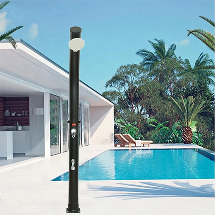 2021 популярный регулируемый в 20-литровые бутыли внешний душа или пляжа плавательного бассейна портативный душ на солнечной батарее с термометром