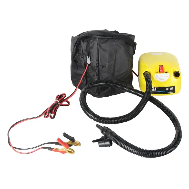 High quality 12 psi DC electric inflatable air pump with pipe nozzles inflatable boat sup kayak canoe inflation 12V