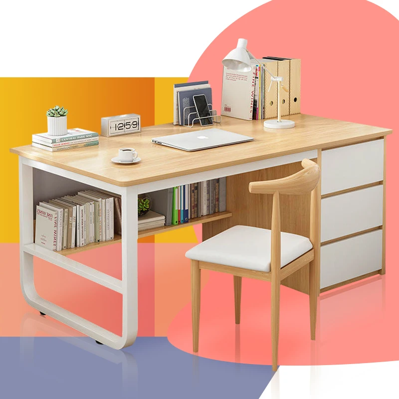 wholesale simple wooden writing cheap study small space stand storage modern home office computer table desk with drawer