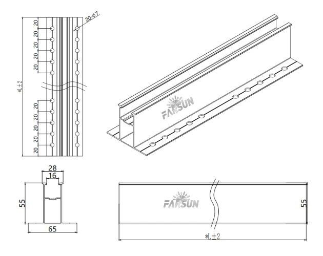 FarSun Solar Photovoltaic Install Structure PV Mounting System Railless Kit
