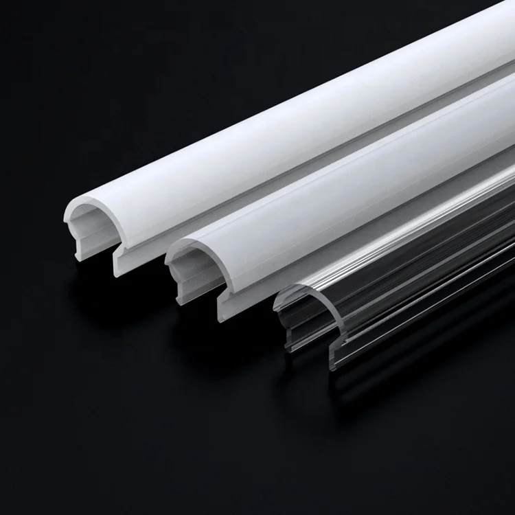 OEM Factory Customized Led Extrusion Profiles PC PMMA Frosted Clear Light Diffuser