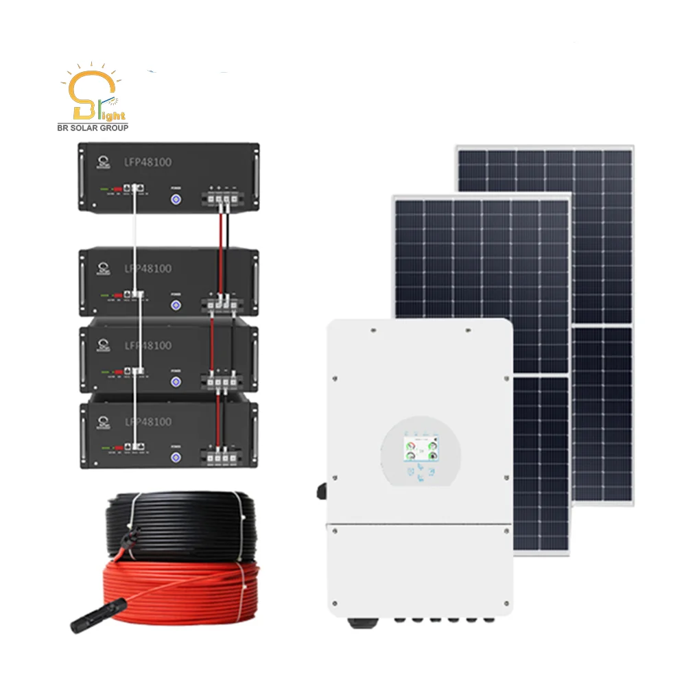 BR SOLAR household solar energy system with lithium battery 5KW solar balcony system 3kw house balcony solar system 800w