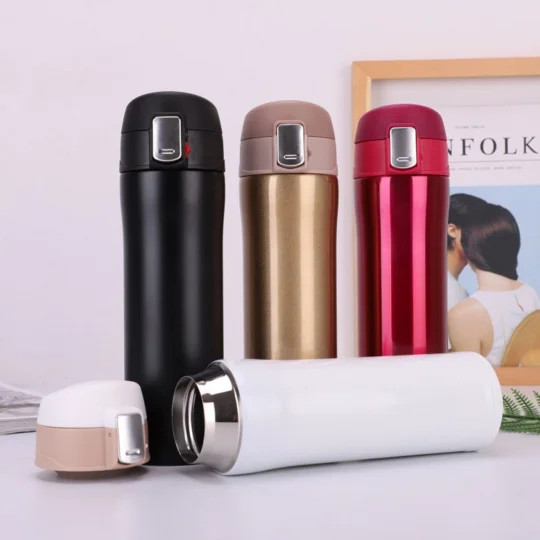 Stable one touch colorful Stainless Steel Vacuum Flask with lid