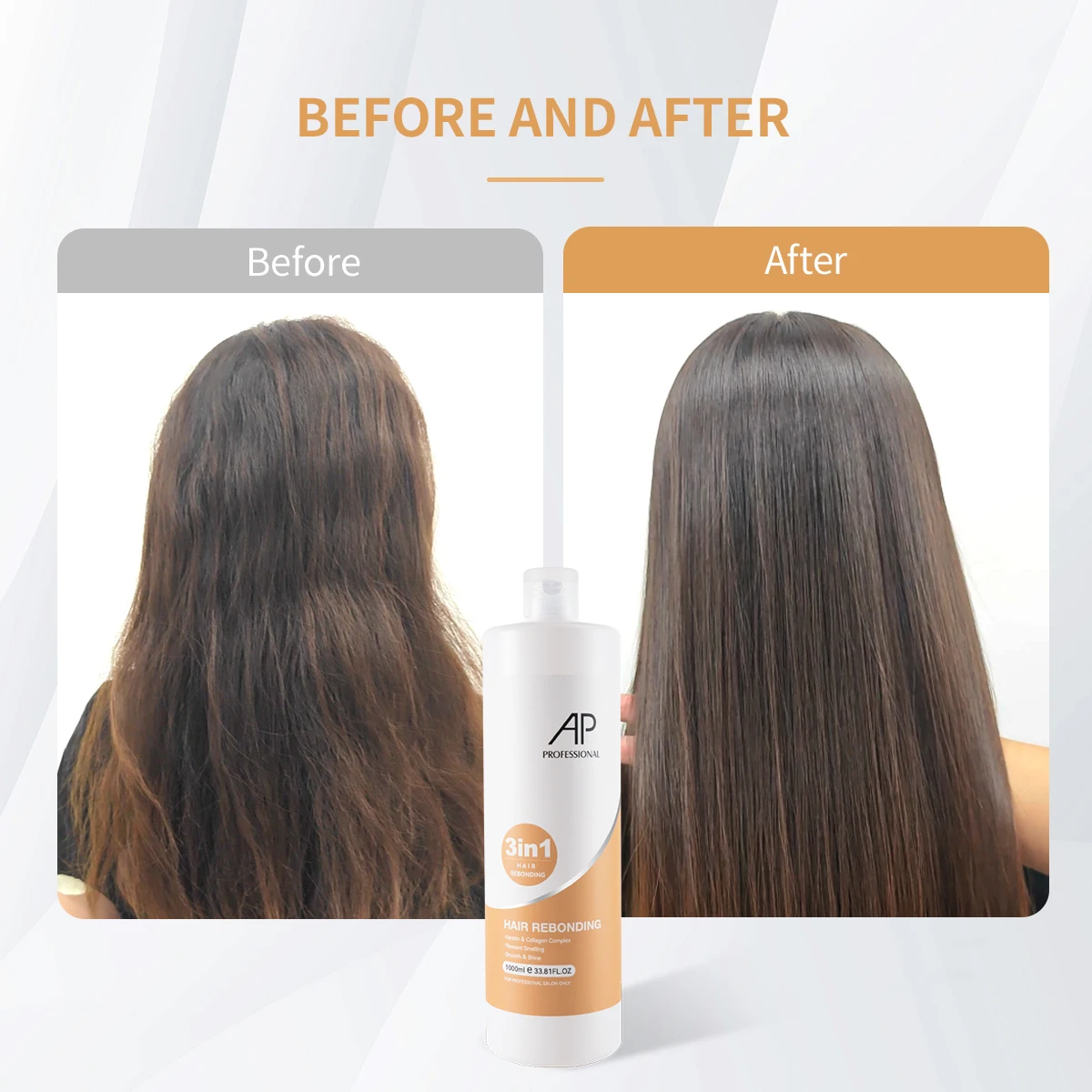 AP Wholesales Best 3 in 1 Straight Hair Cream/ Hair Rebounding Manufacture for All Hair Types