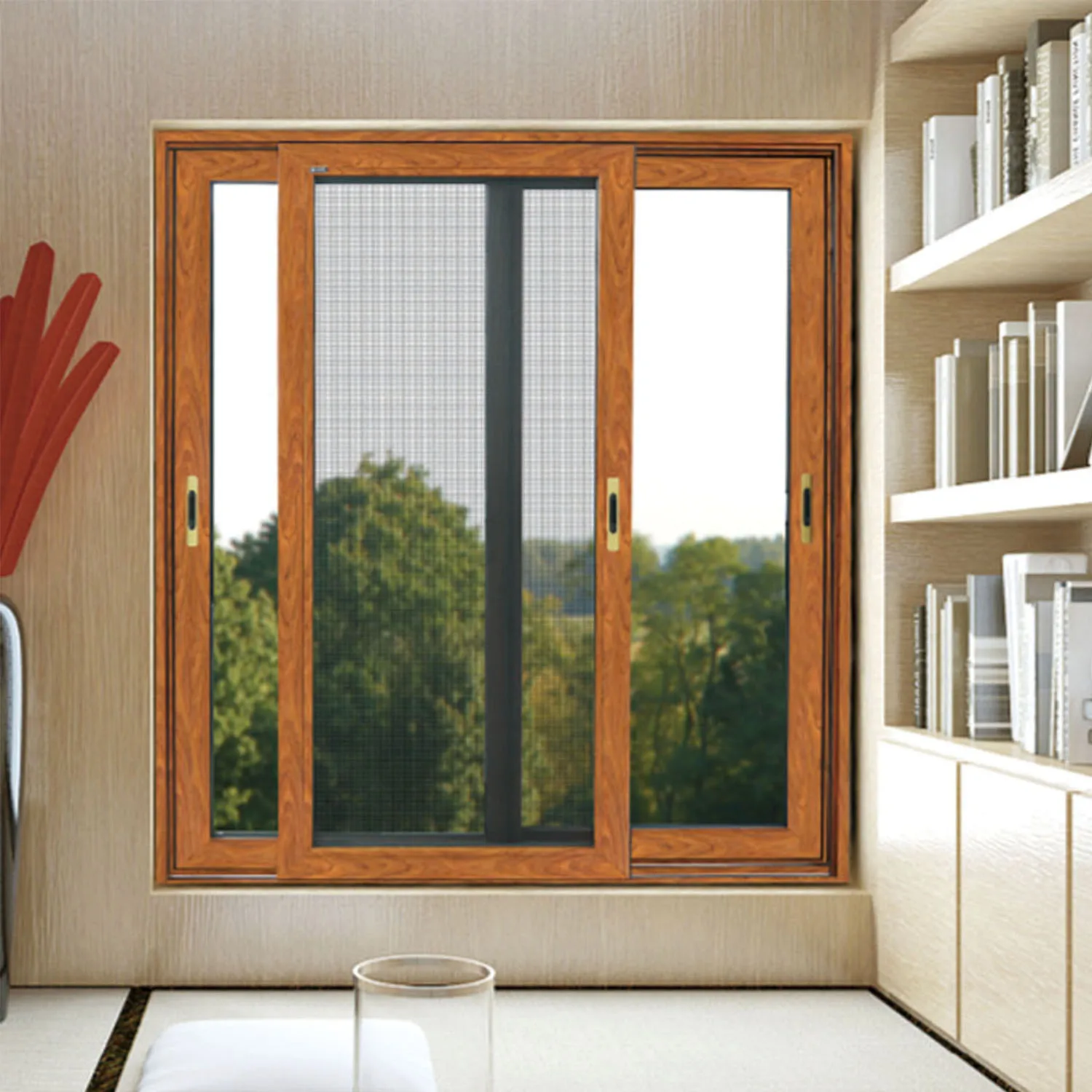 
low price aluminum double glazed window for nepal market 