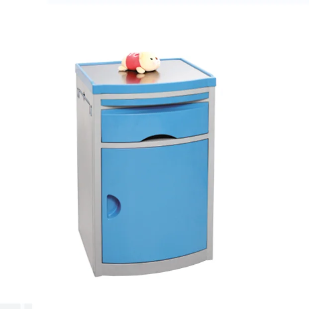 YH-C01 Hot Sale Medical ABS plastic mobile hospital beside cabinet medical bedside locker table for clinic