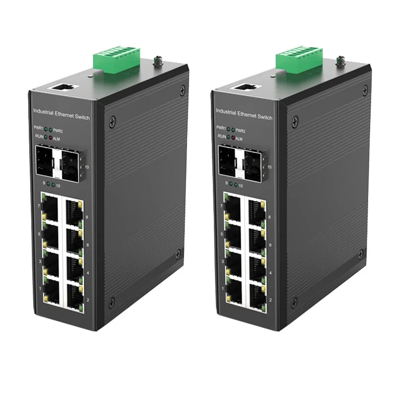 Ethernet Switch Managed Fiber Optic Switch Ethernet 10 Port Gigabit Ring Network SFP Industrial Switch Fiber Optic