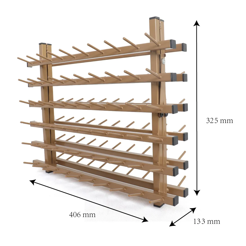 Metal Square Pipe 120 Spools Thread Rack Holder Sewing Organizer for Sewing Quilting Embroidery Hair braiding Rack