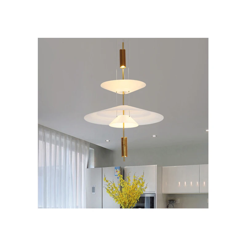 Nordic Design Aluminum Modern Luminous Ceiling Hanging Large Lamp Lighting Living Room Hotel Pendant Light