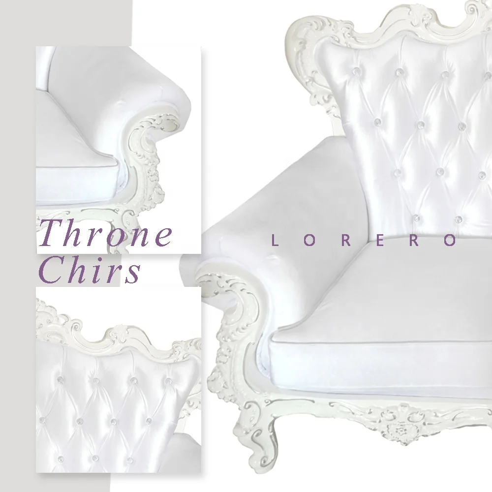 Hot sale high back cheaper  king sliver throne chairs