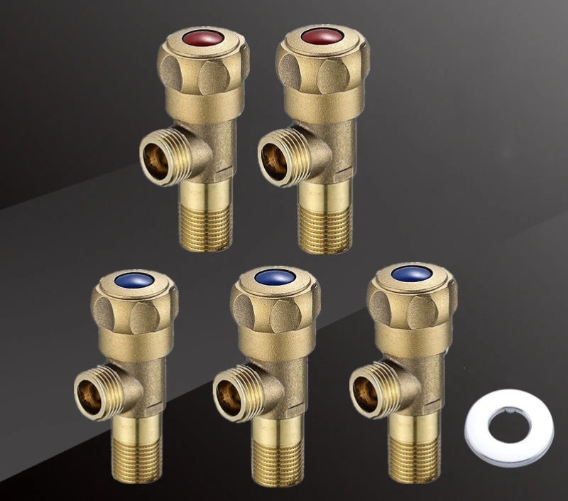 Universal 1/2 Thread Triangle Brass Brass Angle Valve Product Bathroom Angle Valve For Toilet Sink Water