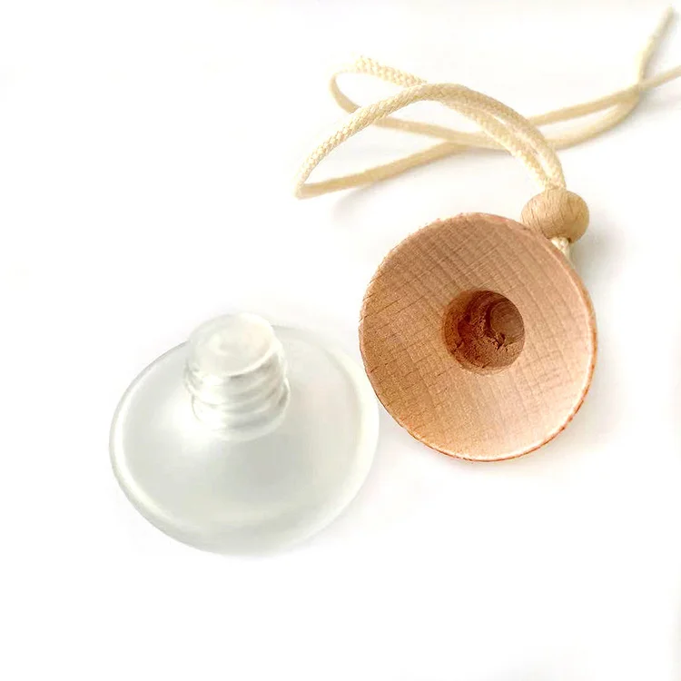 Wholesale Custom Mini Cute Glass Empty Car Hanging Perfume Diffuser Bottle