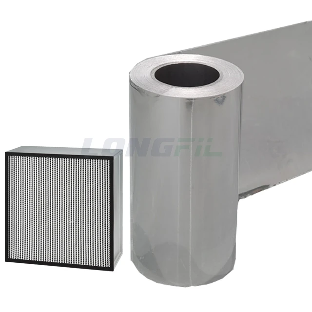 Pre Lubricated  Pleatable High Temperature Clean Room HEPA Filters Separator Corrugated Air Filter Aluminum Foil